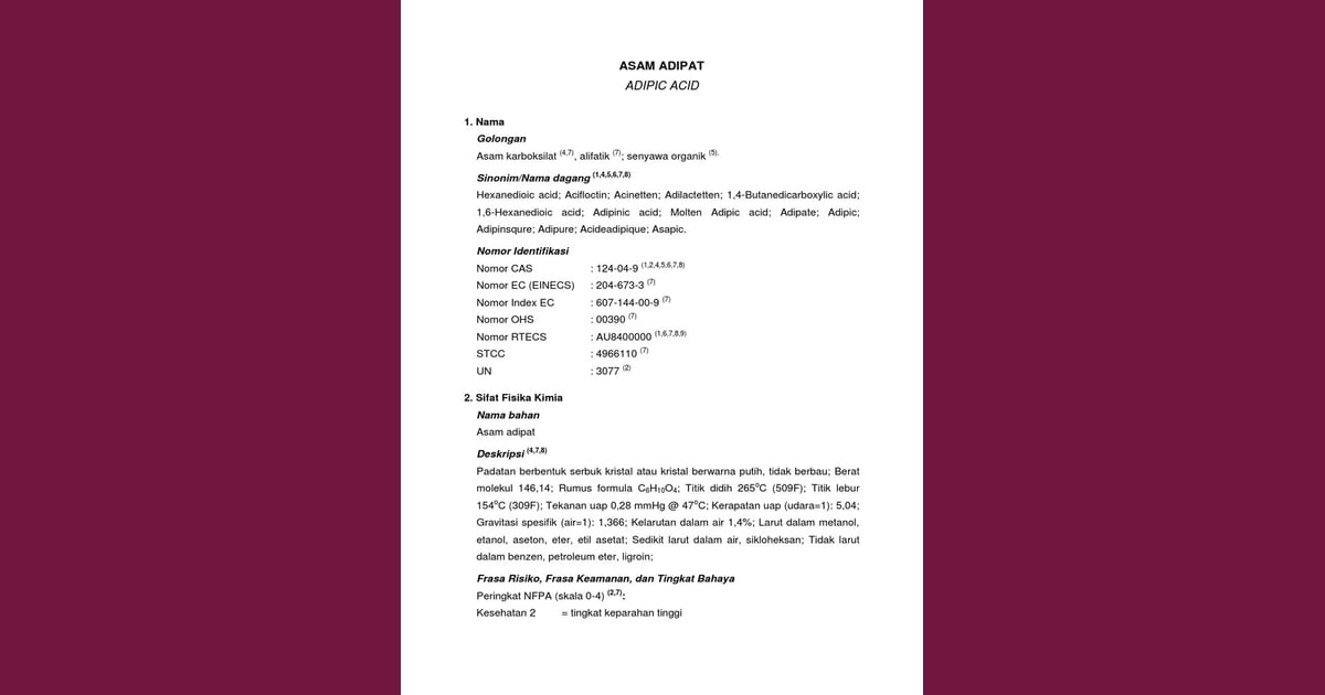Asam Adipat - Asam Adipat -