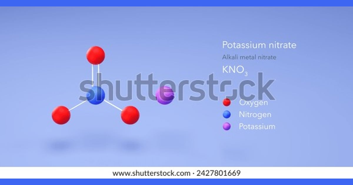 Kalium Nitrat - Potassium Nitrate Molecule