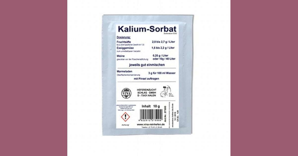 Kalium Sorbat - Kalium-Sorbat 10g-Beutel