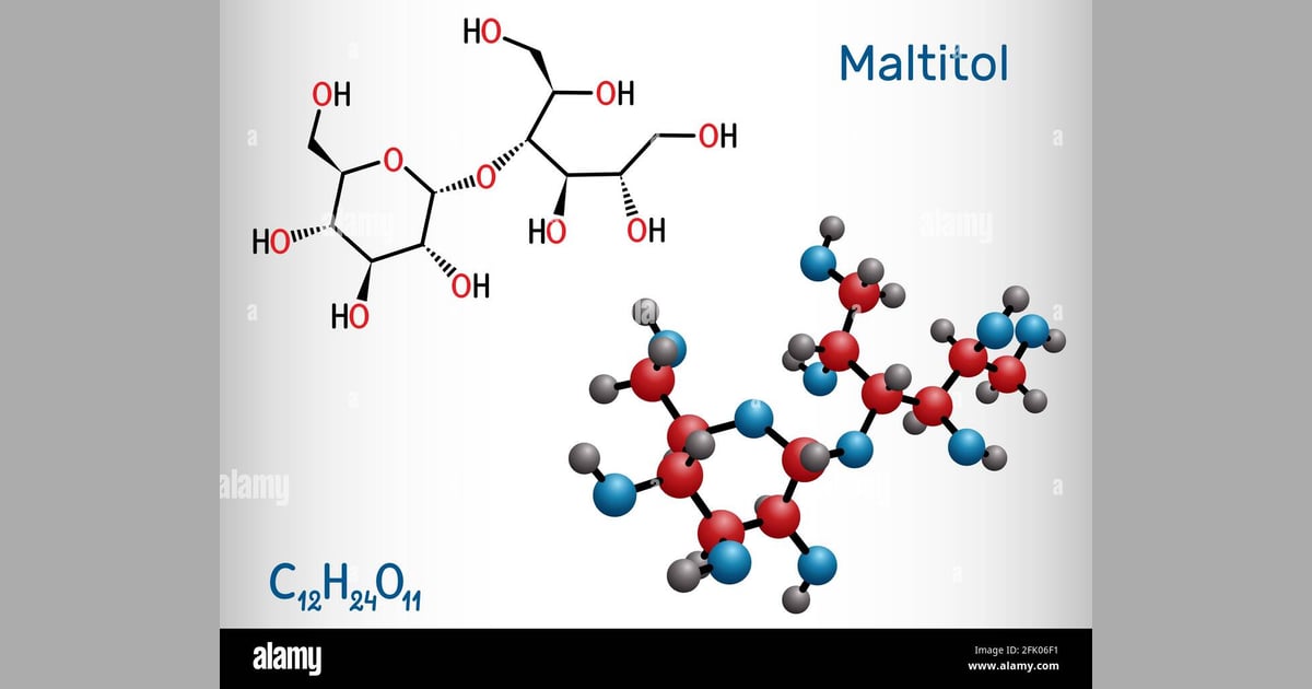 Maltitol - Maltitol molecule. It