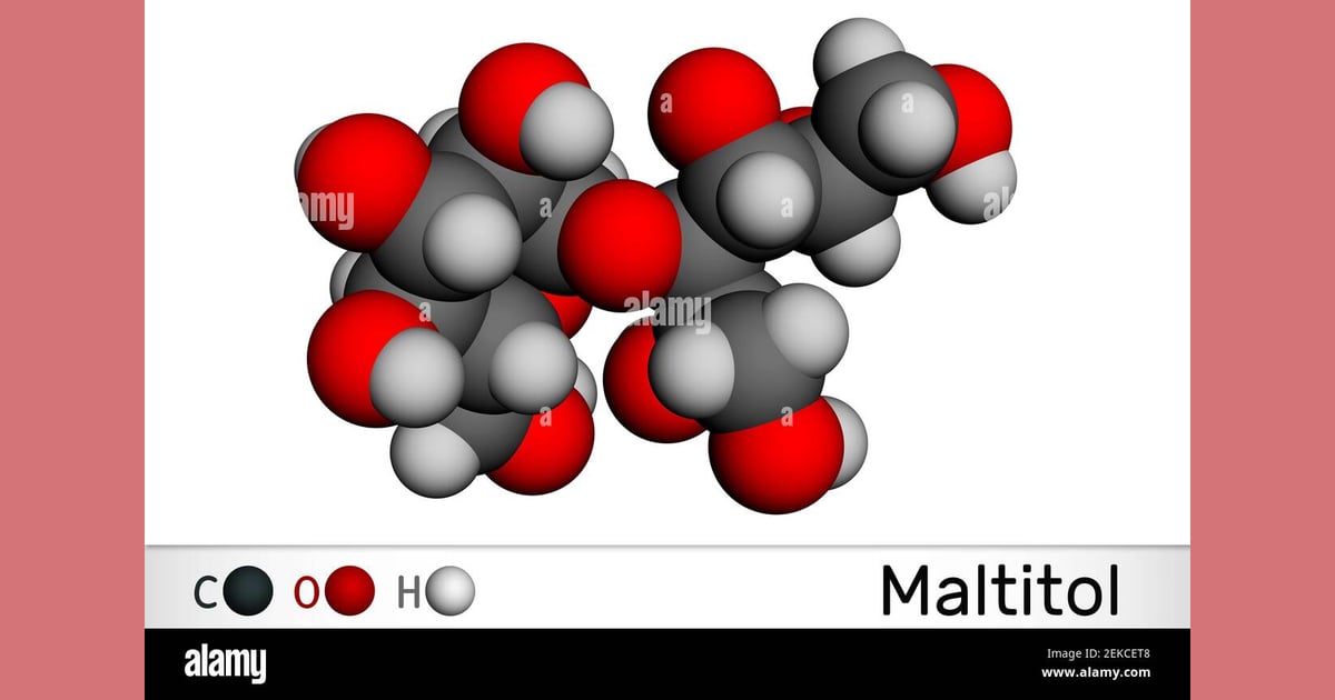 Maltitol - Maltitol molecule. It