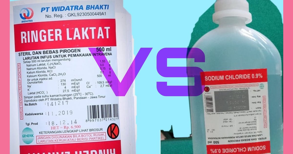 Natrium Laktat - Perbandingan Penggunaan cairan