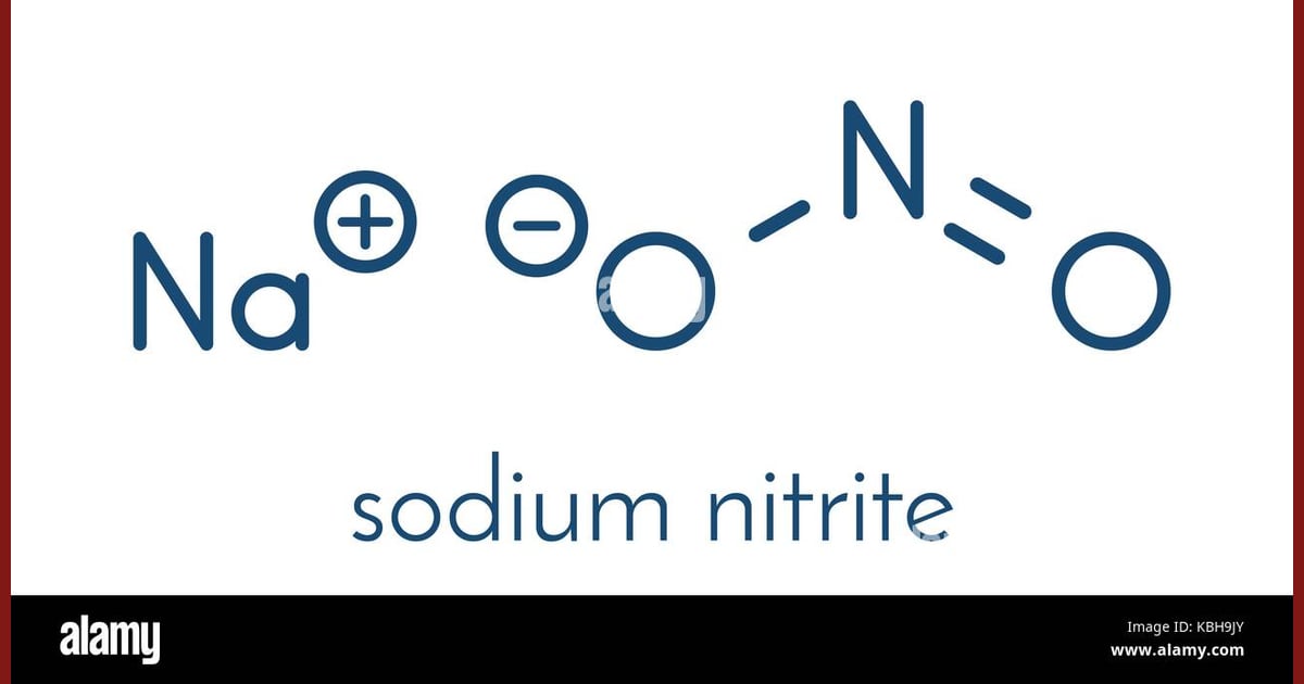 Natrium Nitrit - Natriumnitrit, chemische Struktur.
