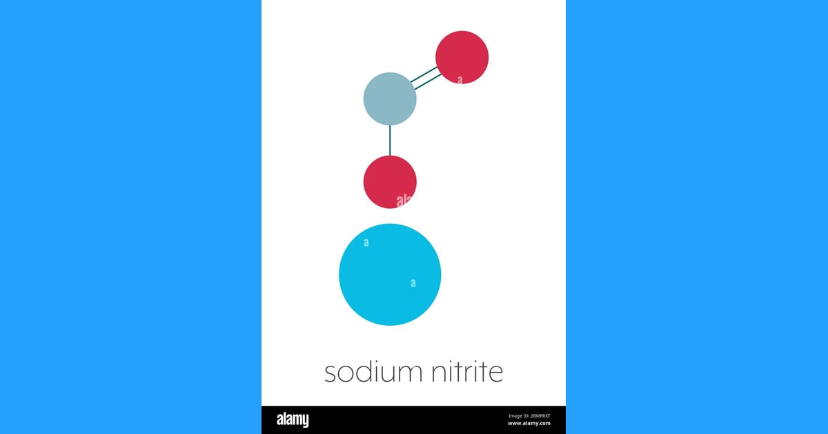 Natrium Nitrit - Natriumnitrit, chemische Struktur.