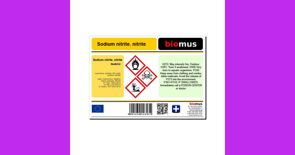 Natrium Nitrit - Natriumnitrit. Nitrit NaNO2