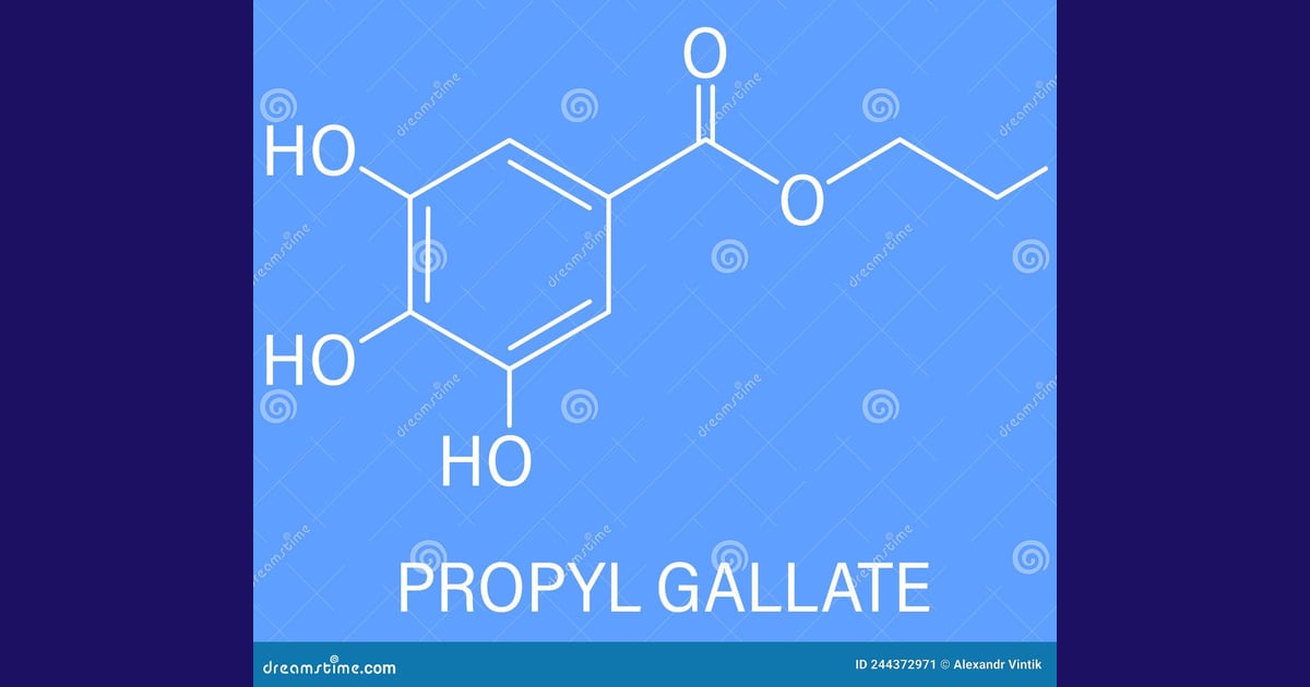 Propil Galat - Propyl Gallate Molecule.