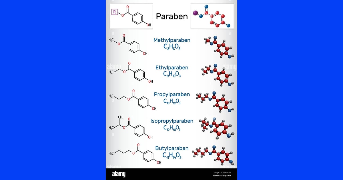 Propil Paraben - Propil paraben molecola