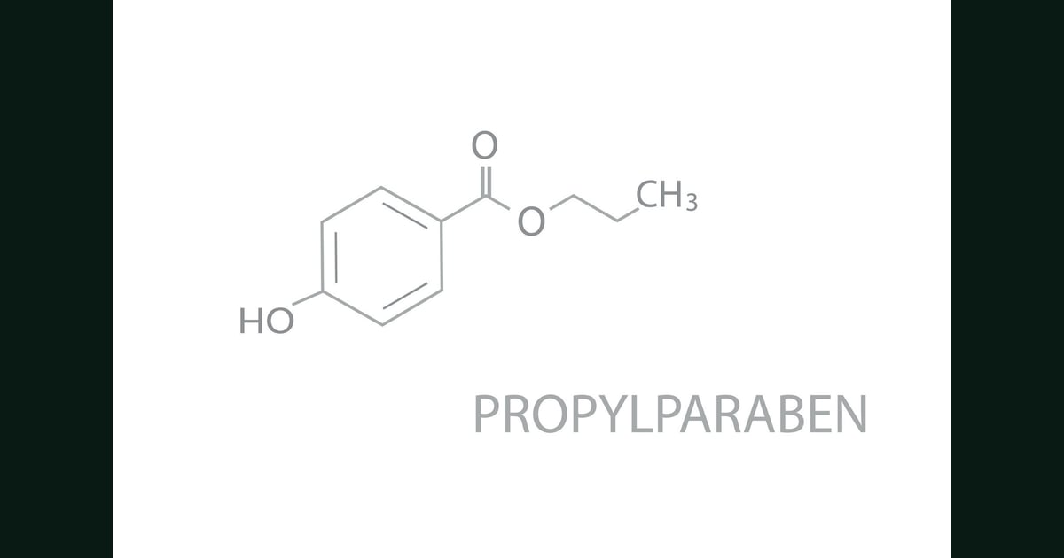 Propil Paraben - Propylparaben molecular skeletal