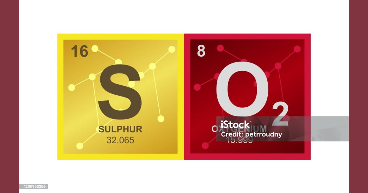Sulfur Dioksida - Simbol Vektor Molekul