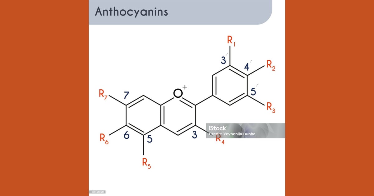 Antosianin - Rumus Kimia Kerangka