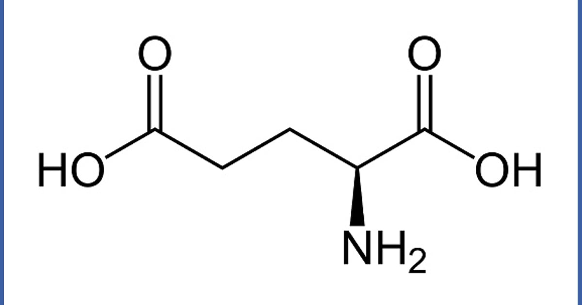 Asam glutamat - Diagram Struktur Molekul