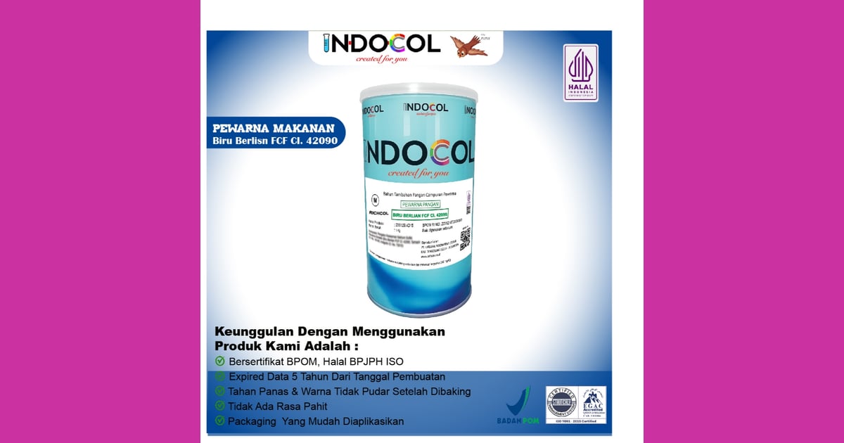 Biru Berlian FCF - Jual Pewarna Makanan
