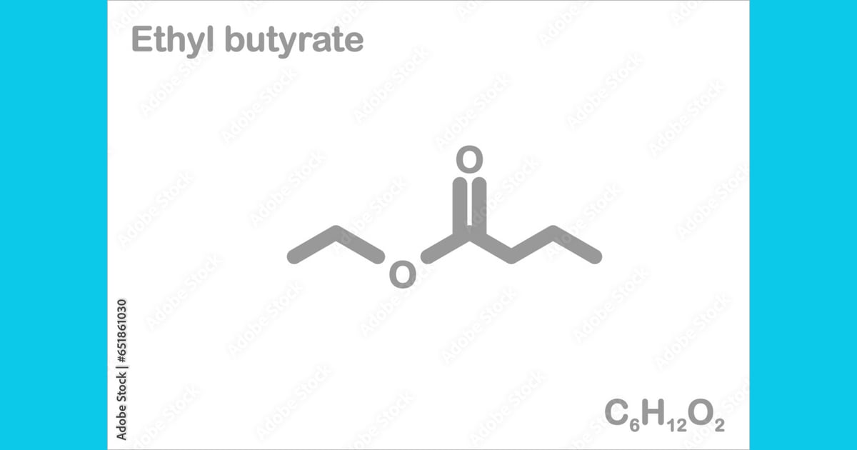 Etil butirat - Ethyl butyrate. Simplified