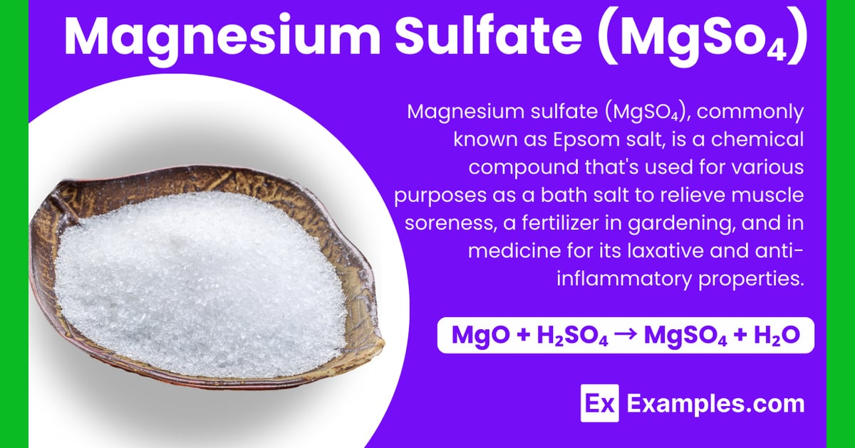 Magnesium sulfat - Magnesium Sulfate (MgSO₄)