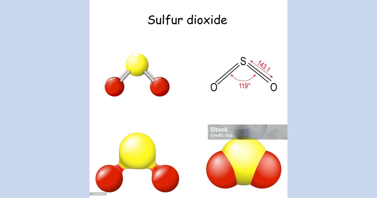 Sulfur dioksida - Model Molekul Sulfur