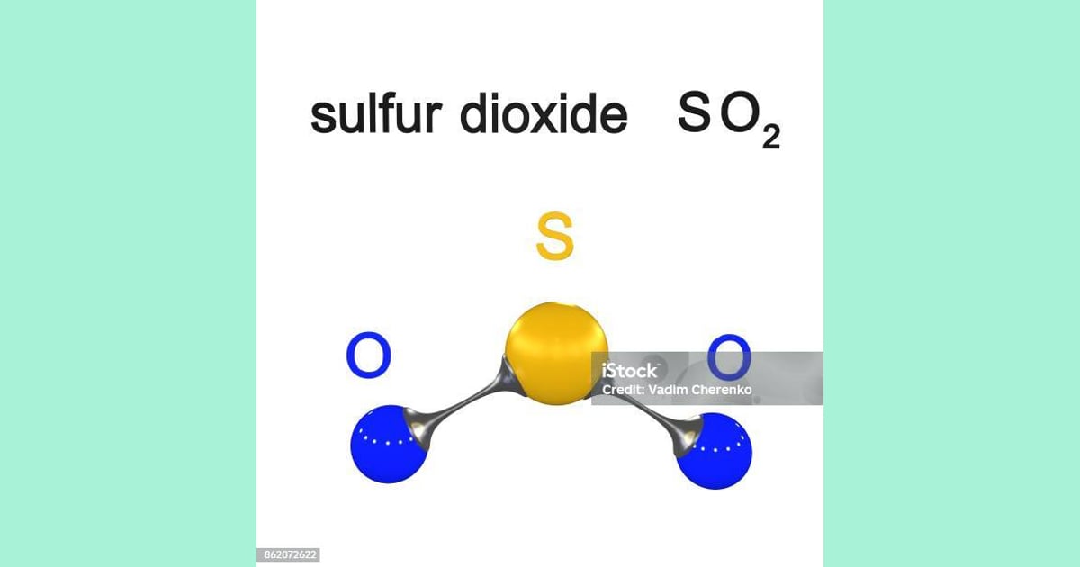 Sulfur dioksida - Simbol Vektor Molekul